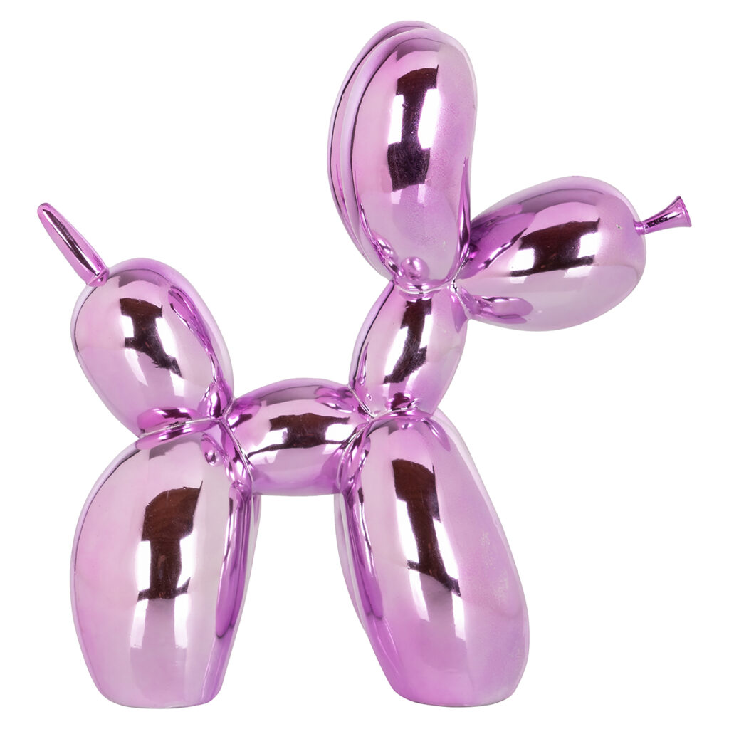 Dog deco object roze (Pink)