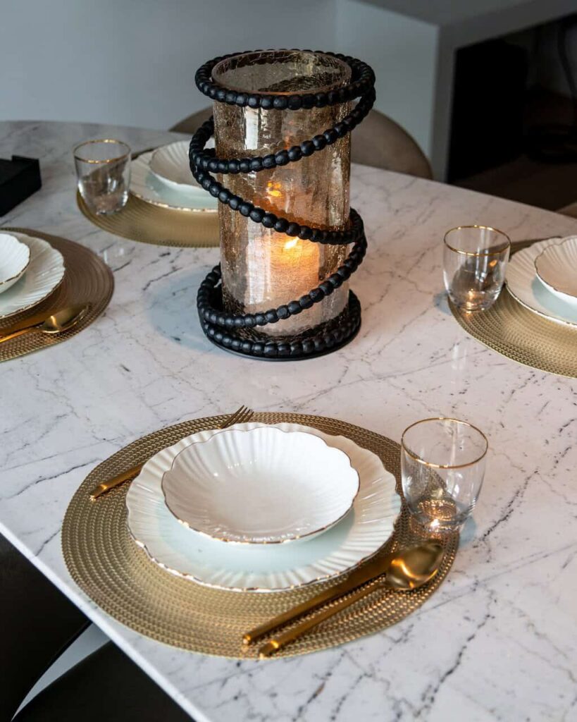 Eettafel Trocadero wit (Black/white)